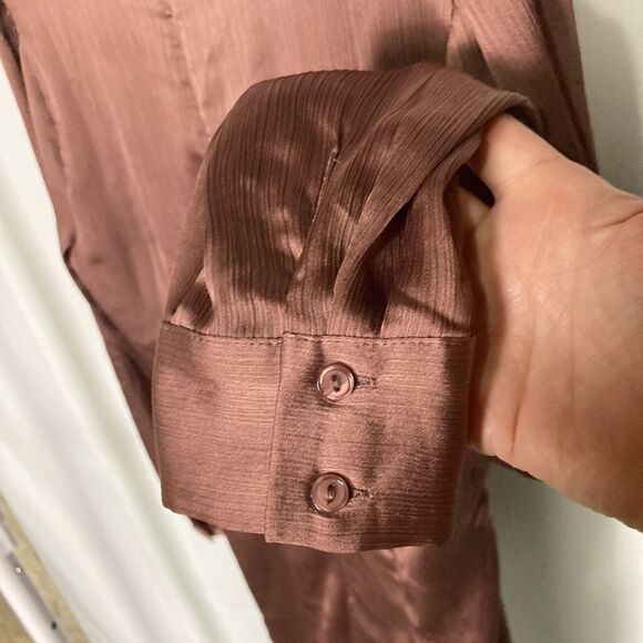 ASTR The Label Satin Muave Cut Out Front Mini Dress Button Sz Large Cocktail - Picture 5 of 10